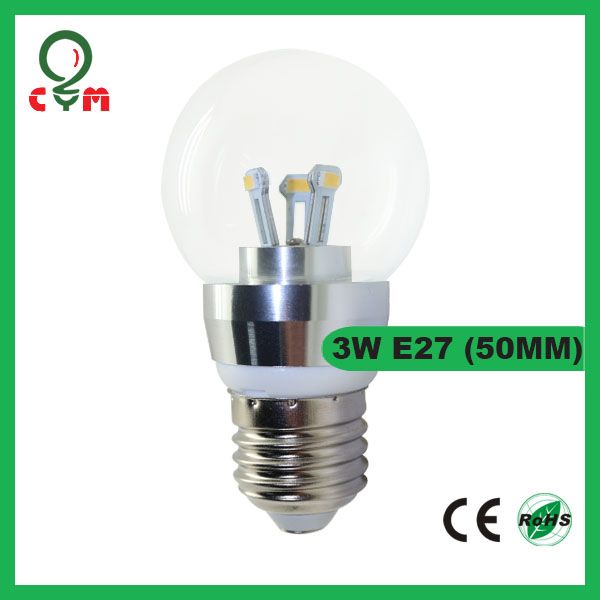 3w glass shape E14 LED candle light