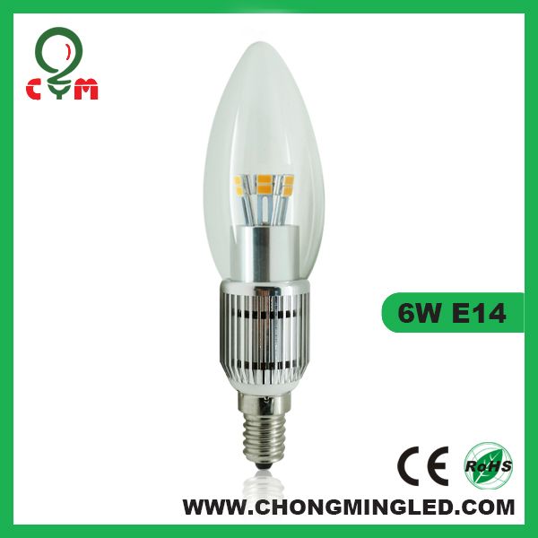  3W 4W 5W 6WDimmable E12/E14/E17/E26/E27 Led candle light   