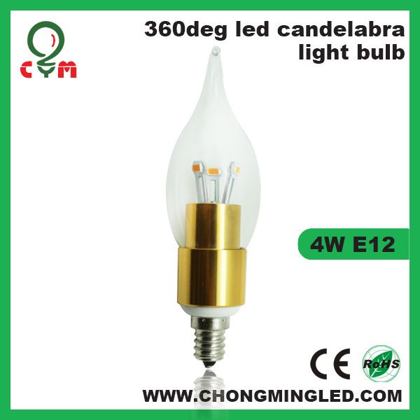 3w glass shape E14 LED candle light