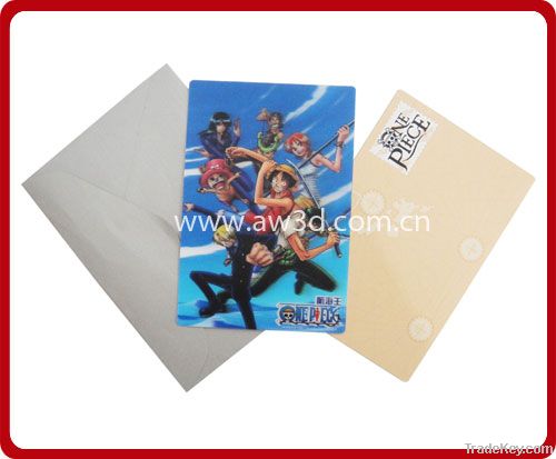 3D lenticular postcard