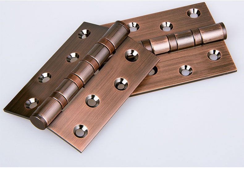 AC finish steel door hinges, 4"x3" heavy duty flat head butt hinges, competitive price door hinges on sale from china door hinge manufacturer