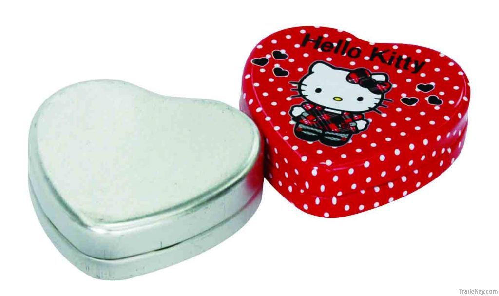 heart-shaped tin box