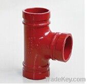 FM/UL approved ductile iron equal tee