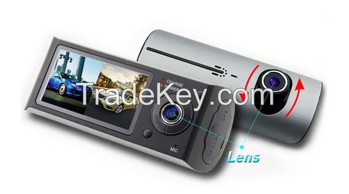 Dual Lens car DVR car black box gps X3000 2.7 inch car camera car dvr