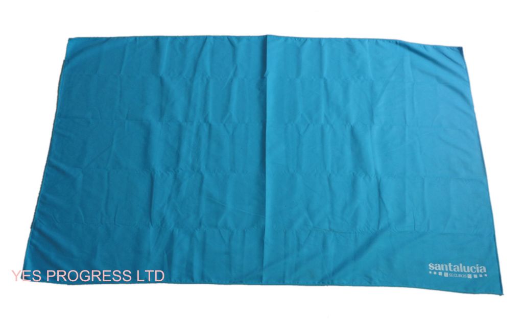 Microfiber Suede Beach Towel With Logo Print