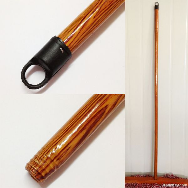 wooden mop sticks with pvc coated, wood stick with pvc cover wood color