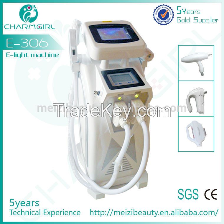 Multifunctional nd yag laser elight ipl+rf cosmetic equipment