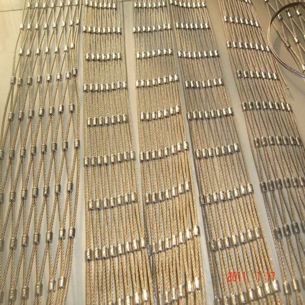 316l stainless steel cable woven mesh for zoo and lamp loading