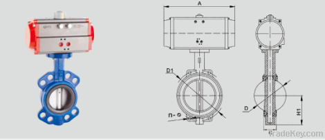 Pneumatic butterfly valve
