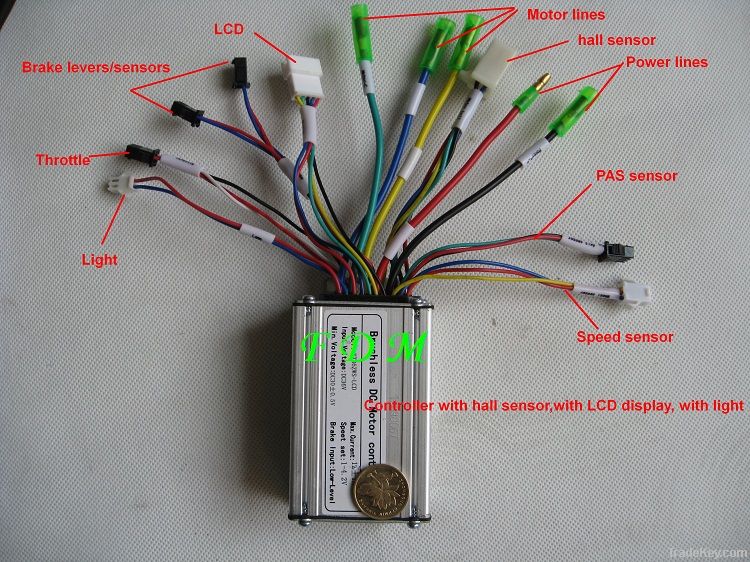 ebike Controller with front and rear light functions