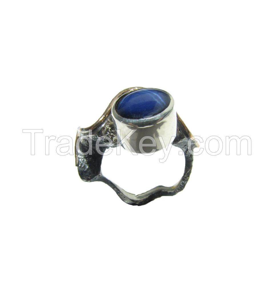 Star Sapphire Gemstone Silver Ring