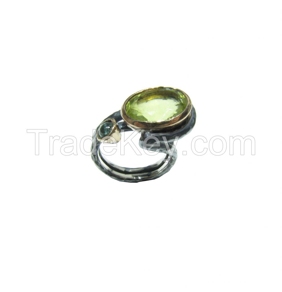 Lemon Quartz Sterling Silver Ring