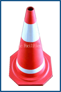 reflective rubber traffic cone