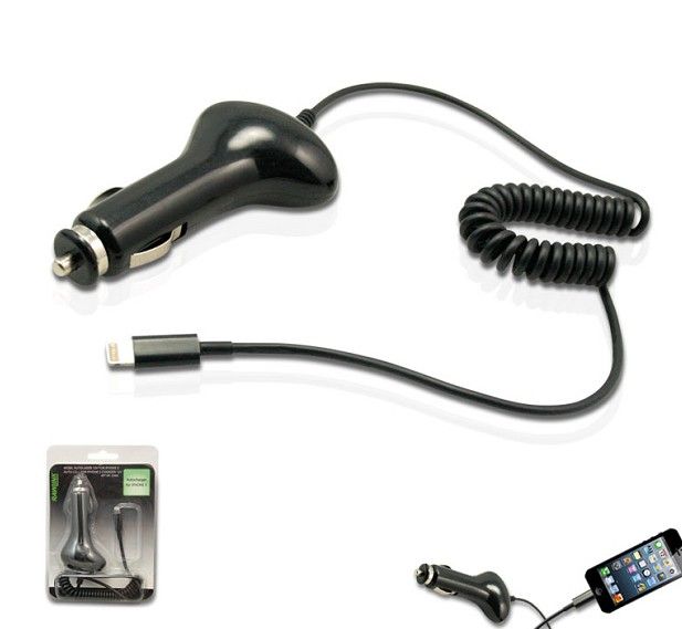 Car Charger with Cable (For Iphone 5)