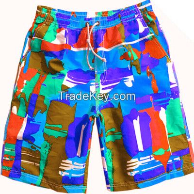 heat transfer striped print Quicksilver UV 50+ women surfshort