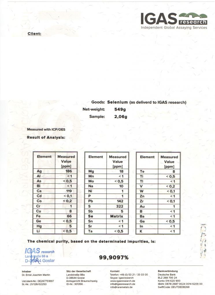 Selenium Isotope 74