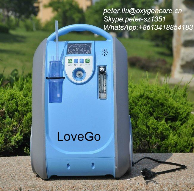 Newest 5LPM 5.4KG Portable oxygen concentrator for home/car/travel use