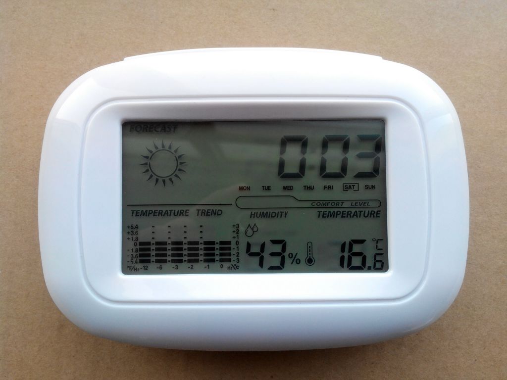 wireless weather station clock