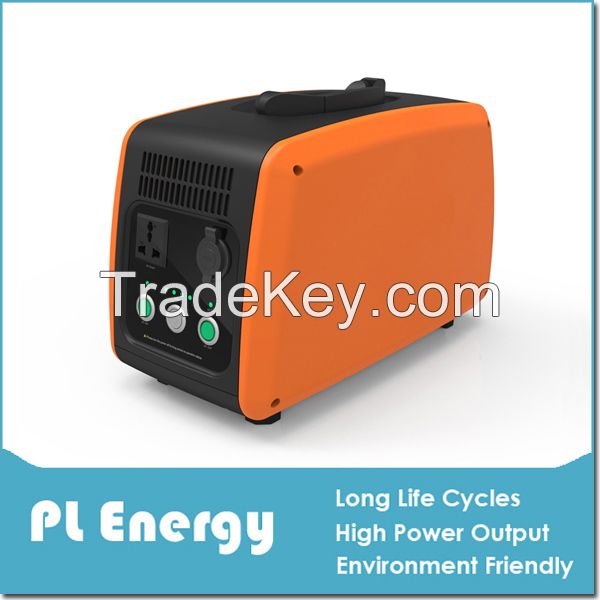 Solar Portable AC &amp; DC Power Supply with built-in lithium battery