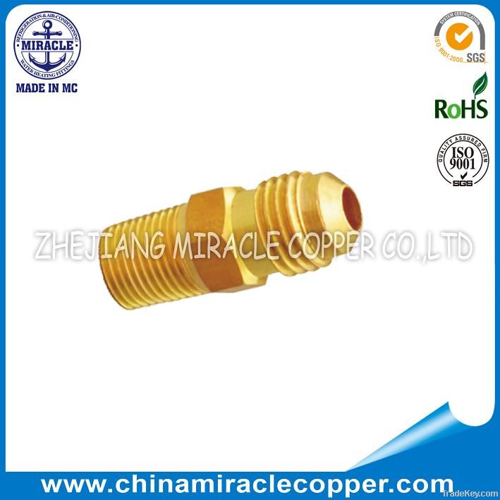 Refrigeration Parts Brass Fitting Brass NPT Connector