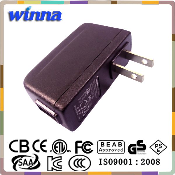 5V 1A USB power adapter for mobile phone