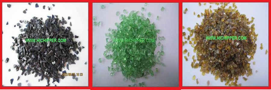 Decorative recycled crushed mirror glass chips