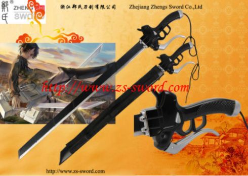 Attack on Titan Sword Shingeki no Kyojin 3D Maneuver Gear 3DMG Anime Game Swords