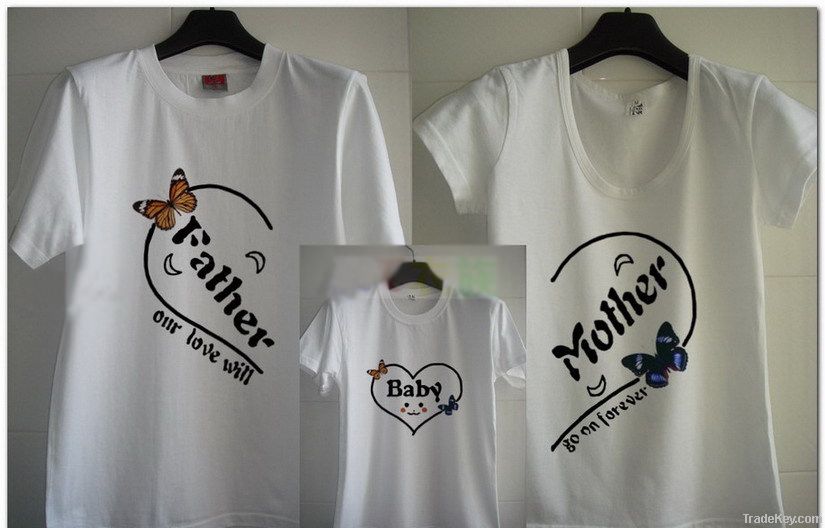 family t-shirt design LOGO -customized model 100% cotton