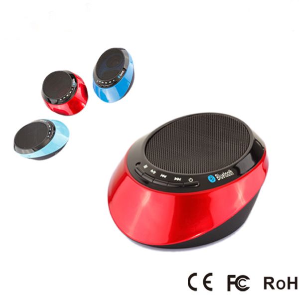 Red UV Painting Metal Super Bass Stereo Audio UFO Bluetooth Speaker 