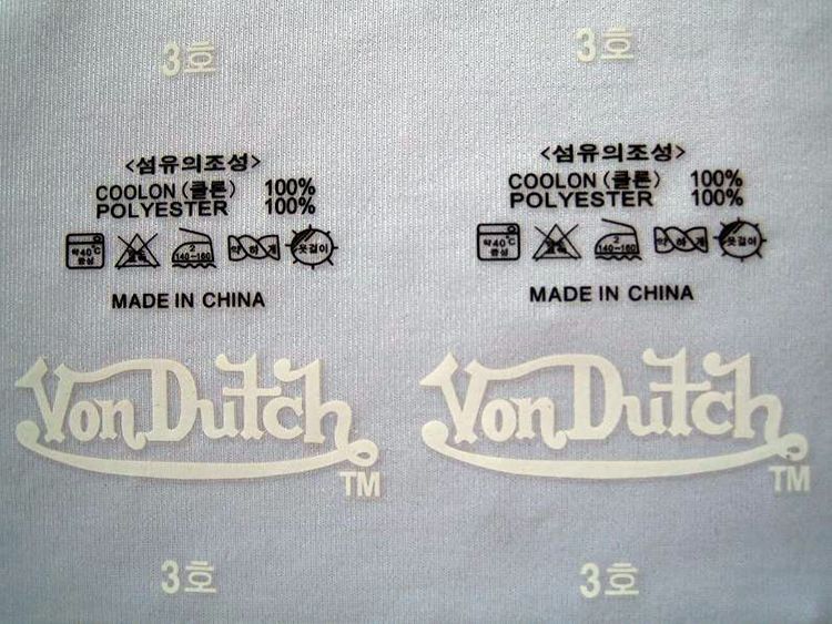 Care label  transfer  for t-shirt