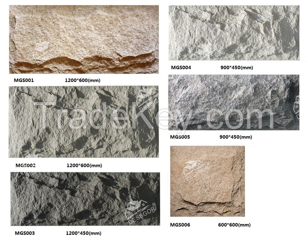 Artificial stone panels fake rock wall cladding faux stone veneer siding