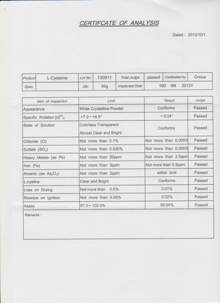 L-cystine, L-cysteine hydrochloride, DL-cysteine hydrochloride, L-cysteine,DL-cysteine  