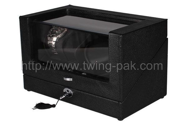 (WW-8117N) High-end finished handmade wooden best watch winder parts with acrylic window supplier in China