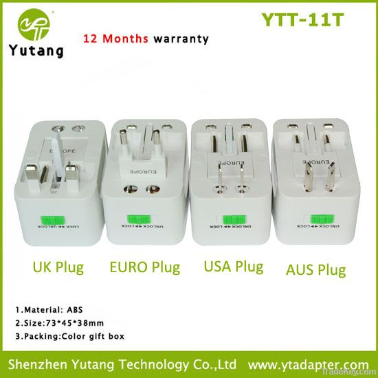 all in one universal travel plug adapter with UK USA AUS EURO plug