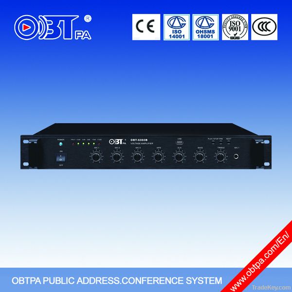 Public Address PA voltage amplifier, mixing/mixer amplifier