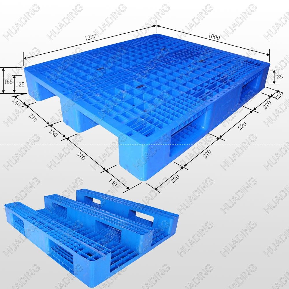 heavy duty 3 runners open deck plastic pallet L1200*1000*150mm