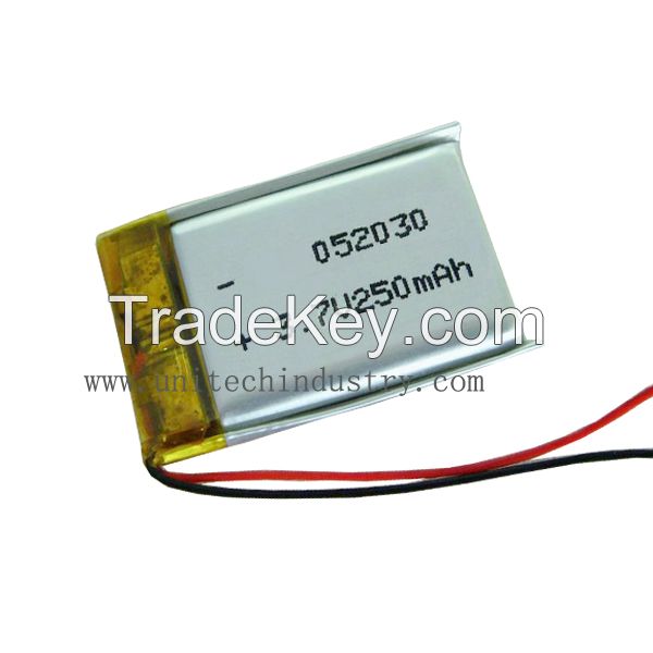 502030 rechargeable li-polymer battery /lipo batteries 3.7v 250mah