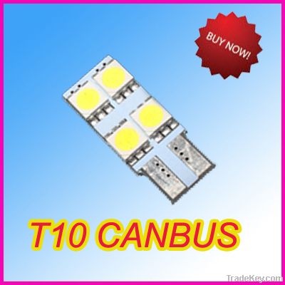 New design 12v 24v T10 4pcs 5050smd canbus led w5w