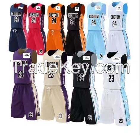Custom Design double-sided customization  Adult & kids Women Men's Basketball Uniform Set  basketball Jersey custom color size 