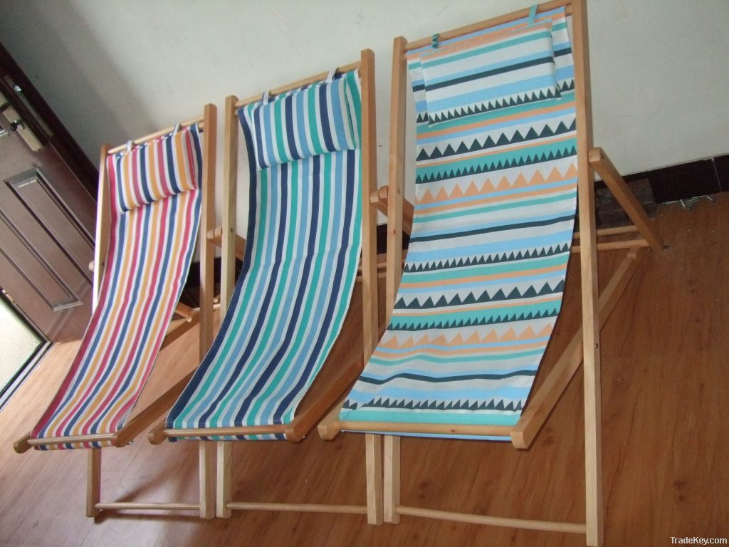 wooden beach chair