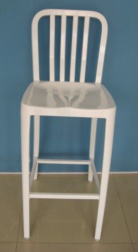 Navy aluminum barstool