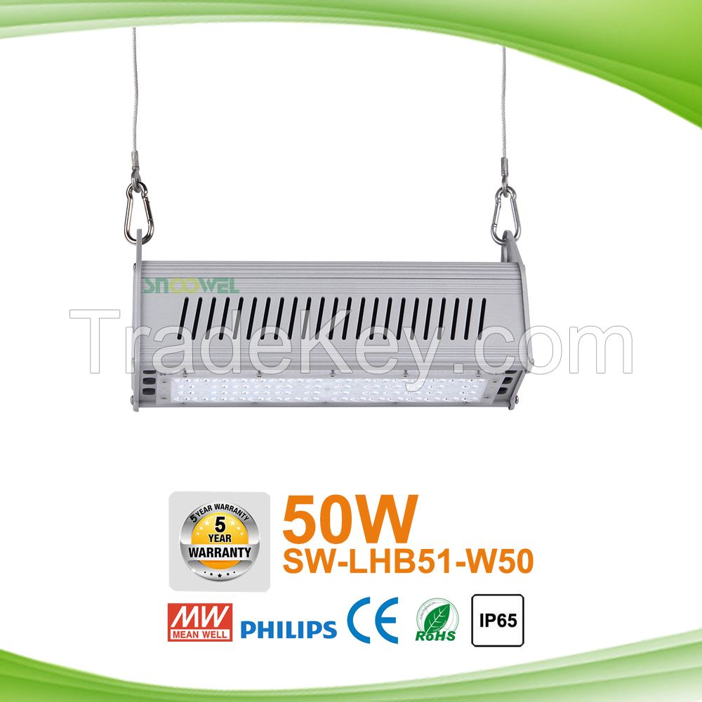 Better cost performance 80W 120lm/w 5 years warranty LED linear high bay lights