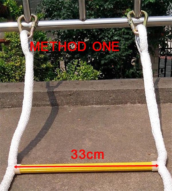 Fire Escape Nylon Rope Ladder 10 Meters Ideal For Home And Hotel