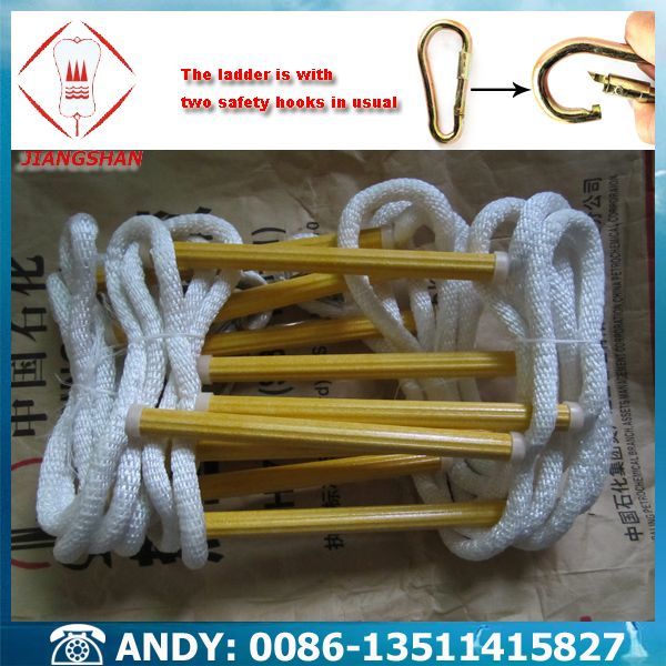 Fire Escape Nylon Rope Ladder 10 Meters Ideal For Home And Hotel