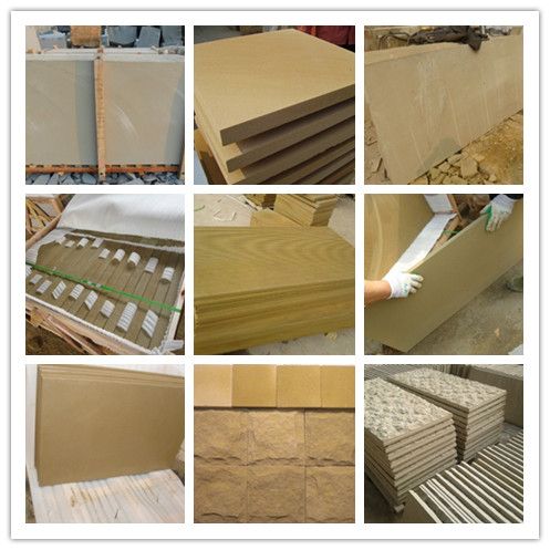 yellow sandstone factory tiles from China 