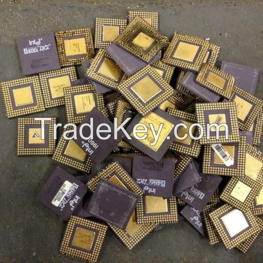 Processor Scrap Ceramic CPU with Gold Pins