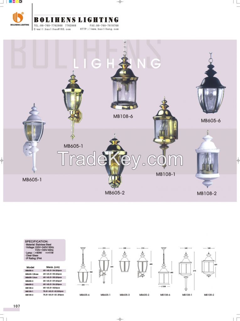 Cast aluminum residential antique modern outdoor LED wall lamp