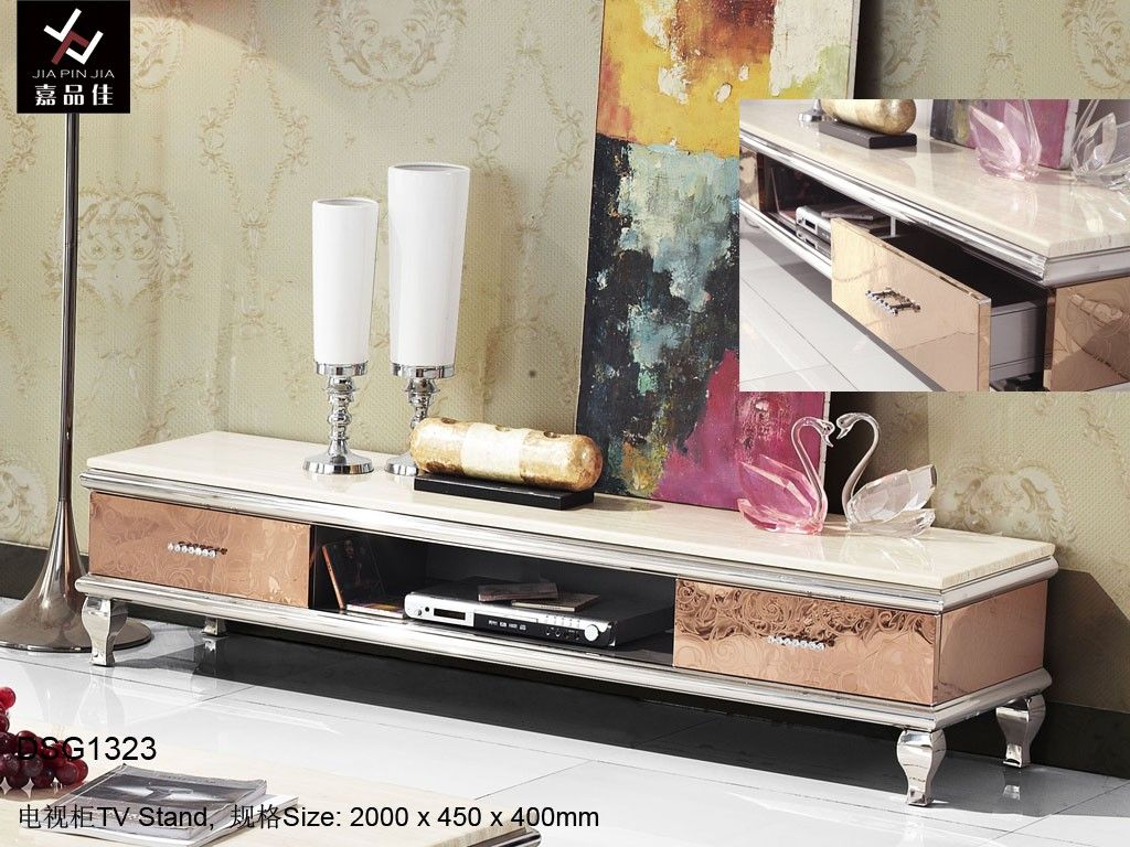 Modern Stainless Steel TV Stand