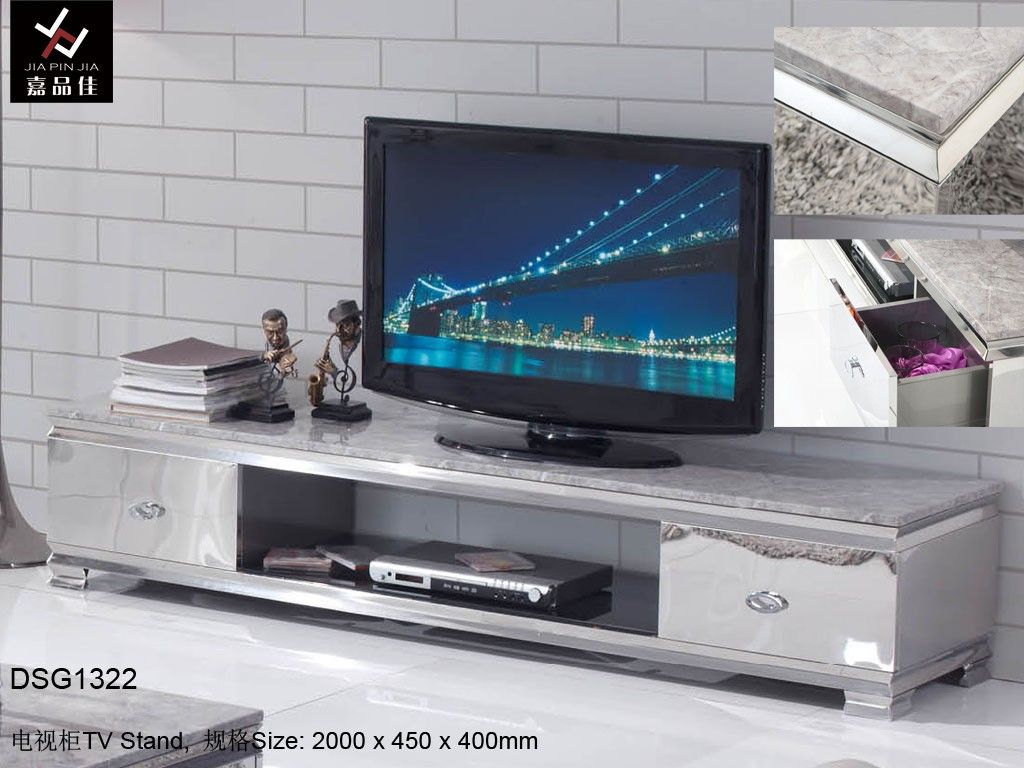 Modern Stainless Steel TV Stand