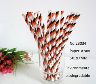 Biodegradable eco-friendly paper straw , printed, theme products for party and festival